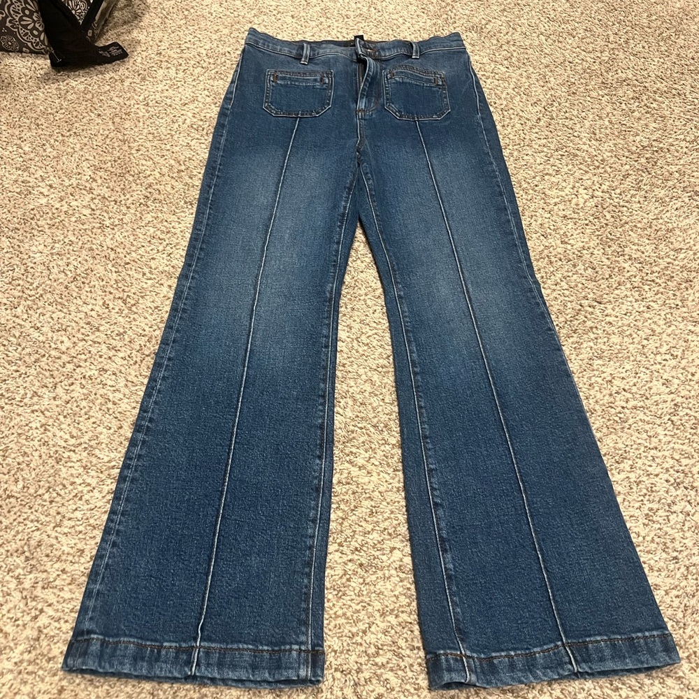 Ann Taylor Blue Flare Wide Leg Jeans NEVER worn!